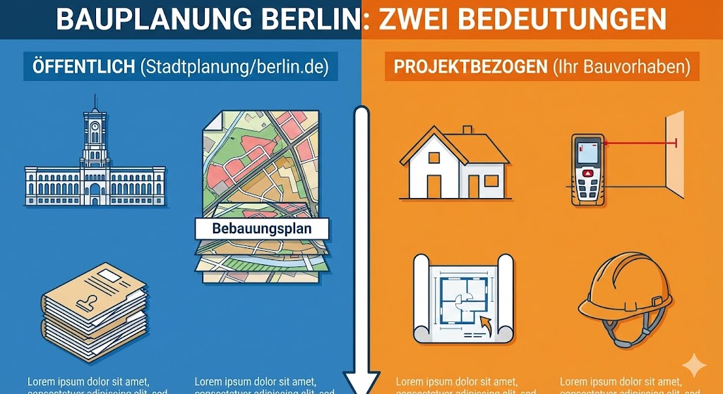 Bauleitplanung (öffentlich) vs. Bauplanung (Projekt) Bauleitplanung (öffentlich) vs. Bauplanung (Projekt)