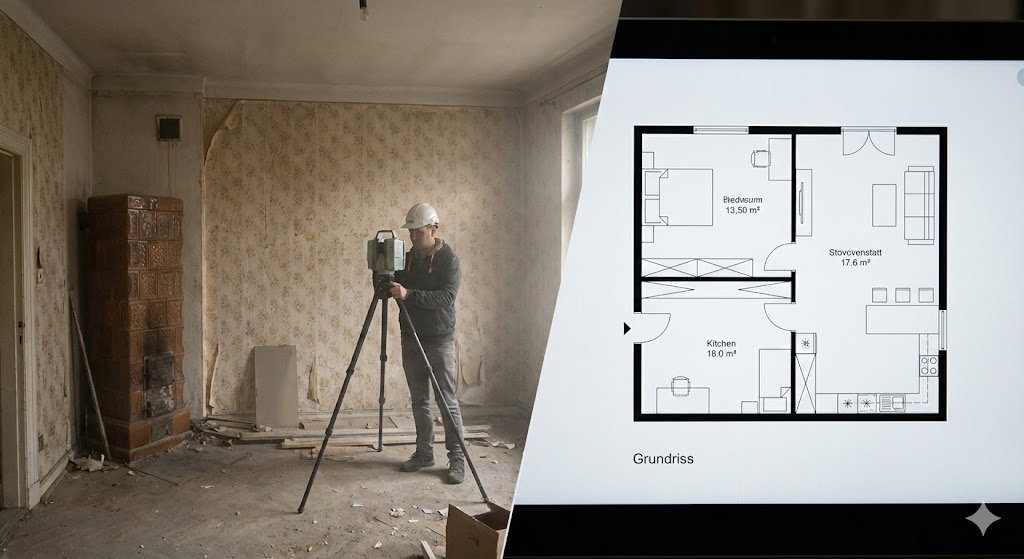 Bestandsgrundriss vs. Entwurfsvariante