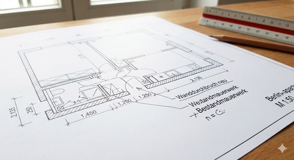 bemaßte Bauzeichnung (Ausschnitt) bemaßte Bauzeichnung (Ausschnitt)
