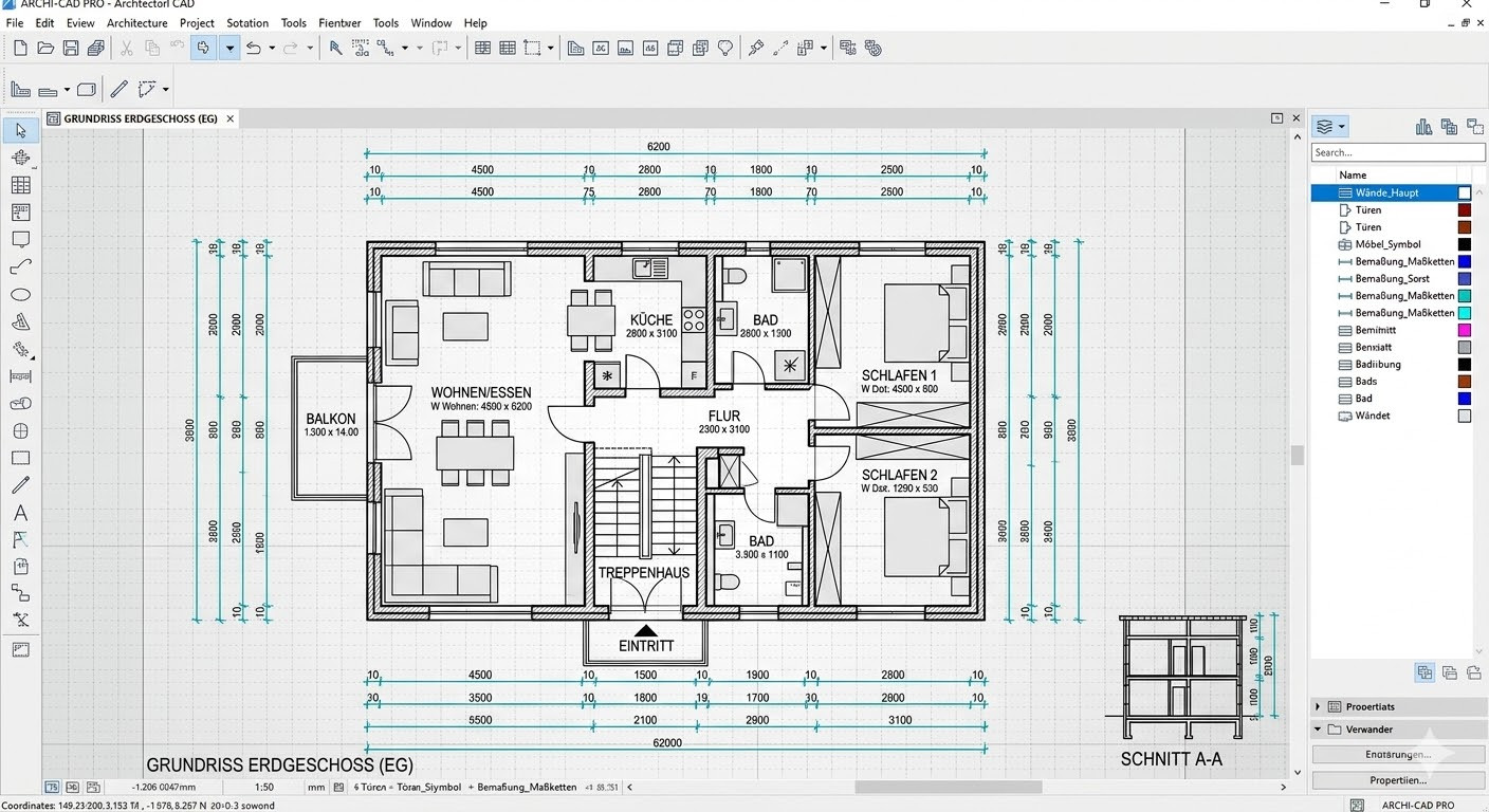Architektur CAD Plan cad grundriss berlin